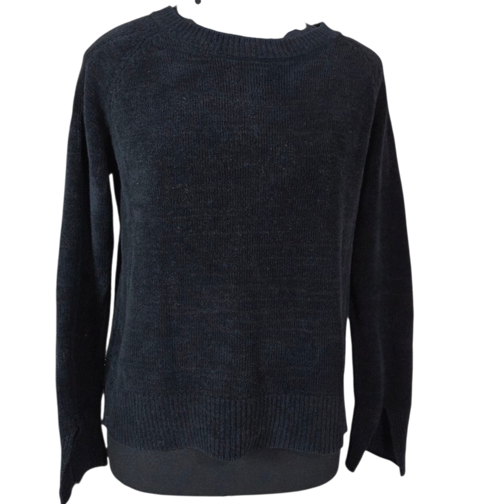 ⭐️One Gray Day Black Crew Neck Merino Wool Blend Sweater Size XS